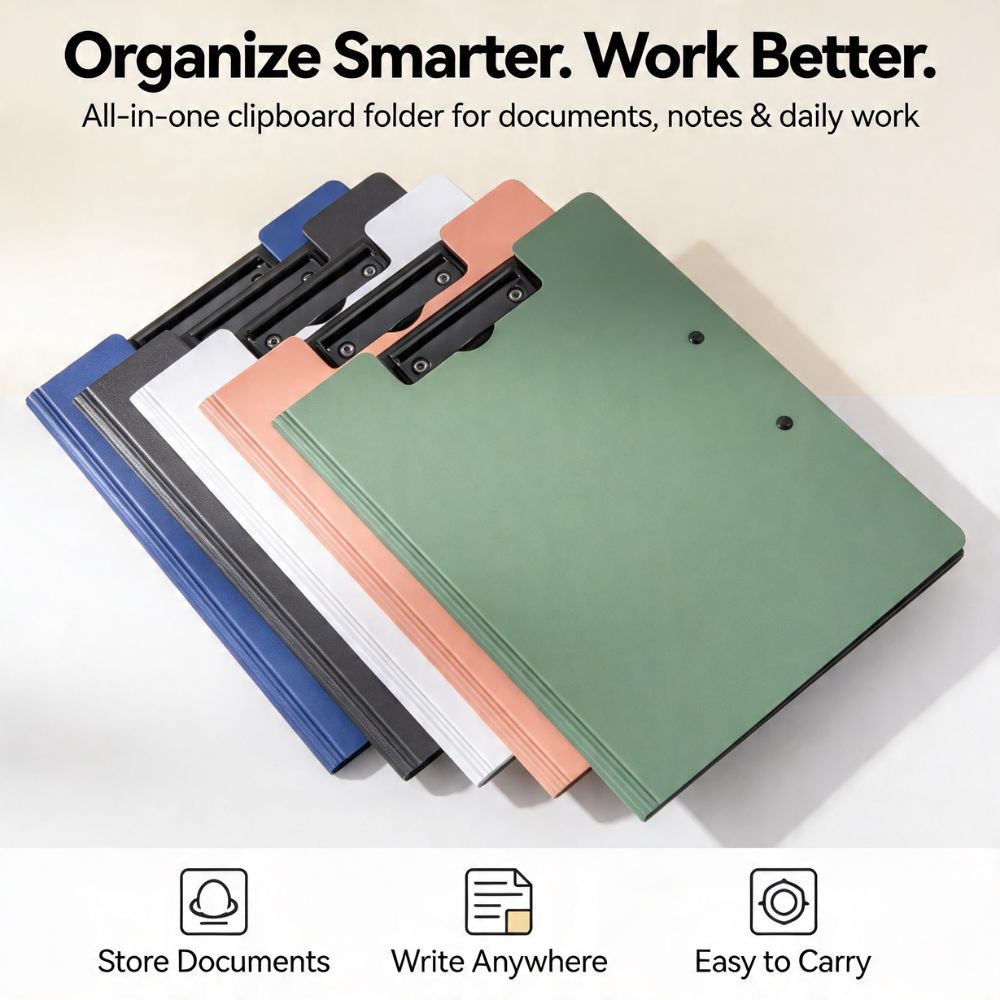 DocuFlex™ 360° A4 Organizer Pad File Folder (Dual Clip)