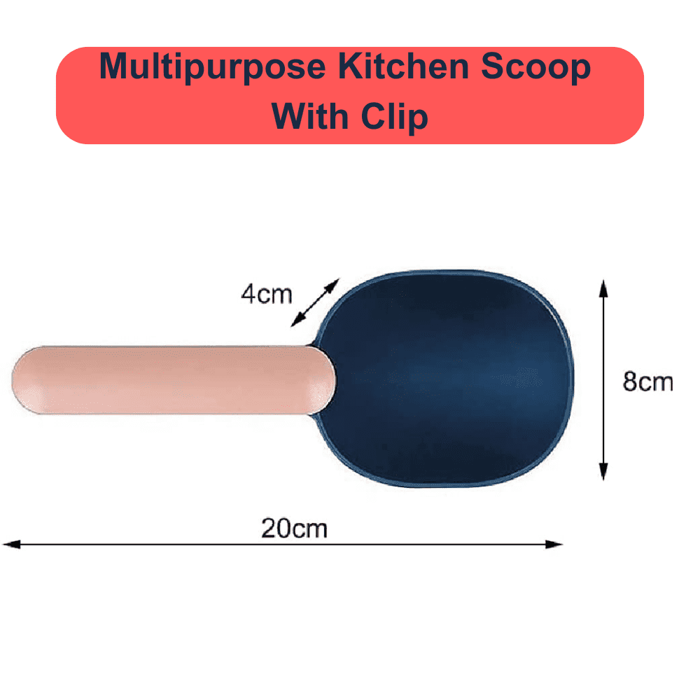Multipurpose Kitchen Scoop With Clip (Pack Of 4)