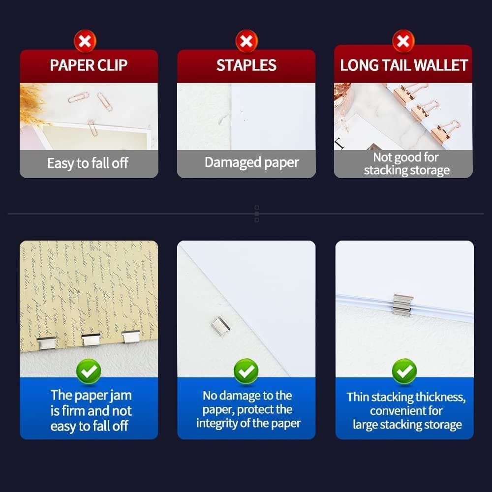Punching Paper Binding Kit With 50 Reusable Clips