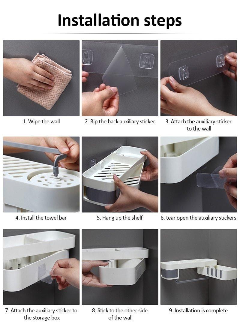 No Drill Multipurpose Shelf - GadgetsCay