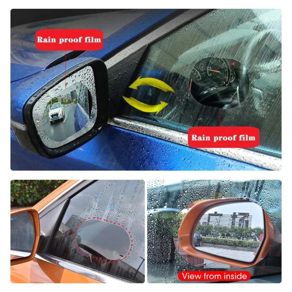 Monsoon Car Combo (2 Anti Fog Film + 2 Car Rain Protector Sticker)