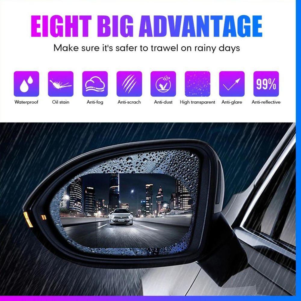 Monsoon Car Combo (2 Anti Fog Film + 2 Car Rain Protector Sticker)