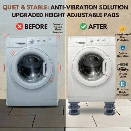 Washing Machine Adjustable Height Footpads (Pack Of 4)