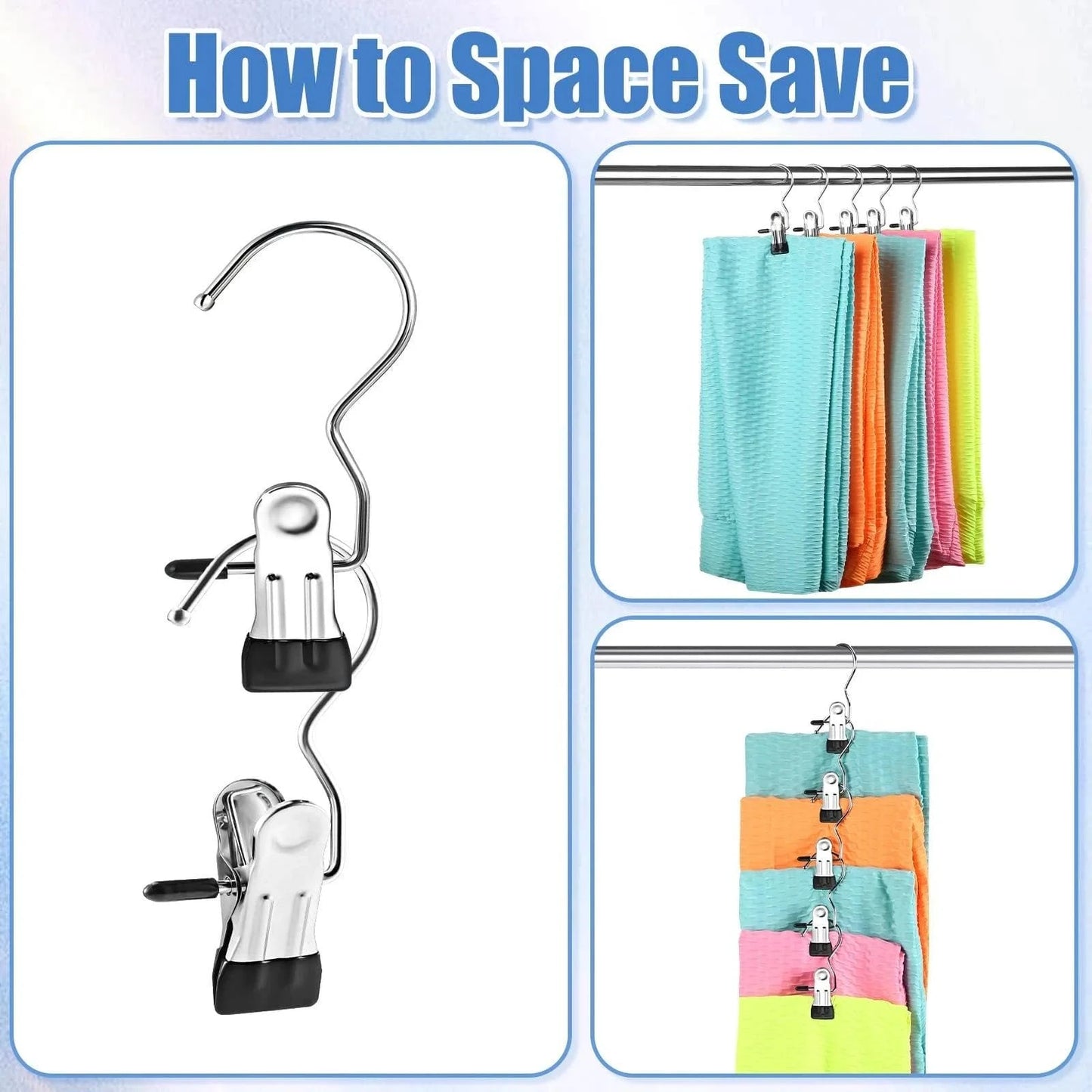 Space Saving Clothespin Hook