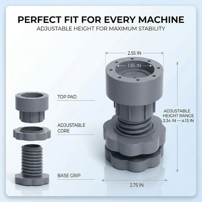 Washing Machine Adjustable Height Footpads (Pack Of 4)