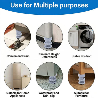 Washing Machine Adjustable Height Footpads (Pack Of 4)