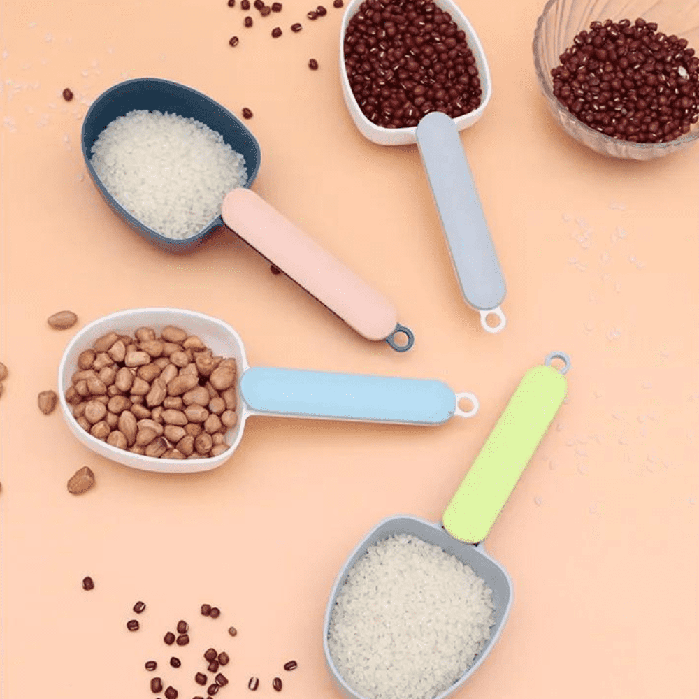 Multipurpose Kitchen Scoop With Clip (Pack Of 4)
