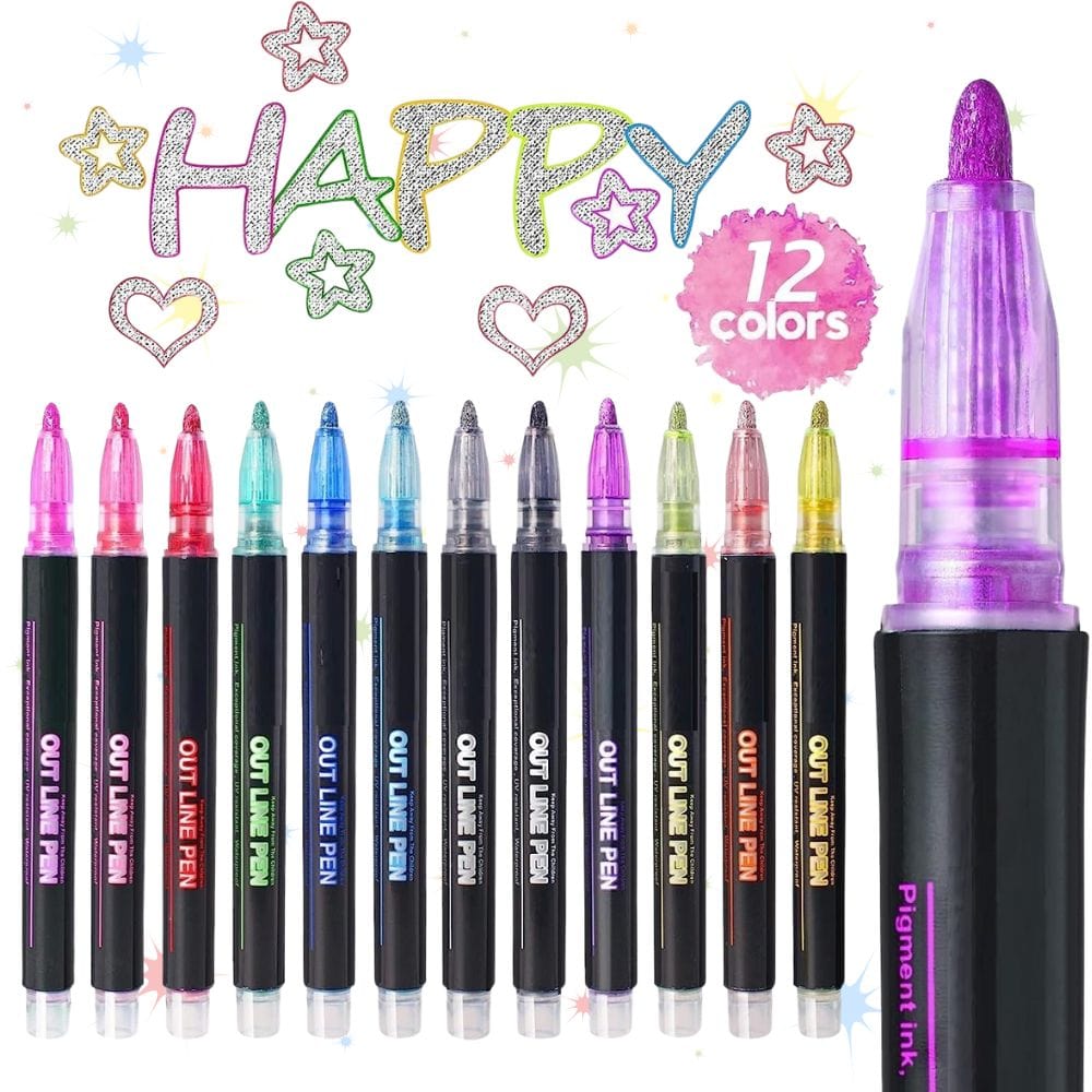 Magic GlowEdge Marker Pen (12 Pens Set)