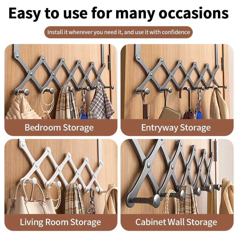 Foldable Utility Stainless Steel Door Hanger