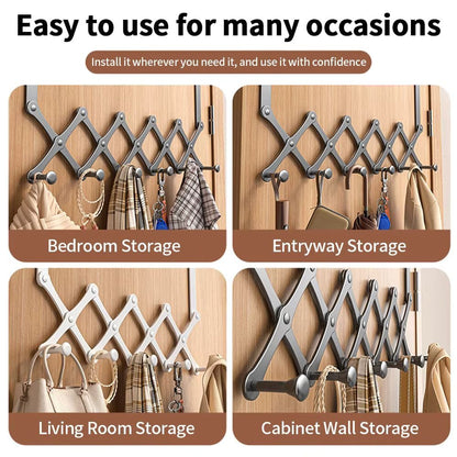 Foldable Utility Stainless Steel Door Hanger