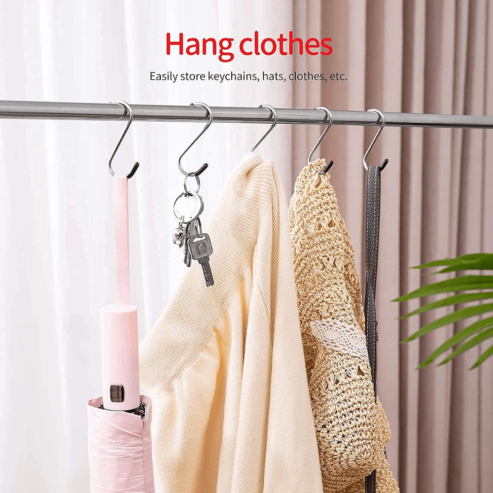 Unique S Shaped Hook For Hangers (Pack Of 5)