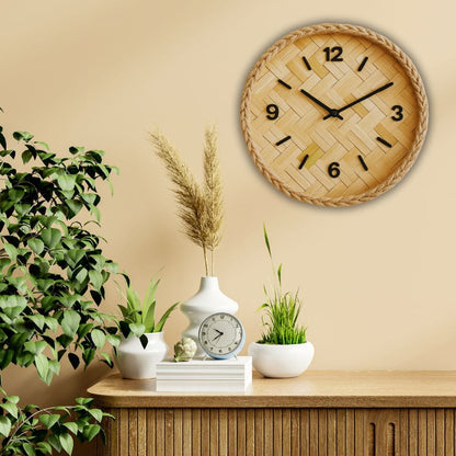 New Design Handcrafted Bamboo Wall Clock