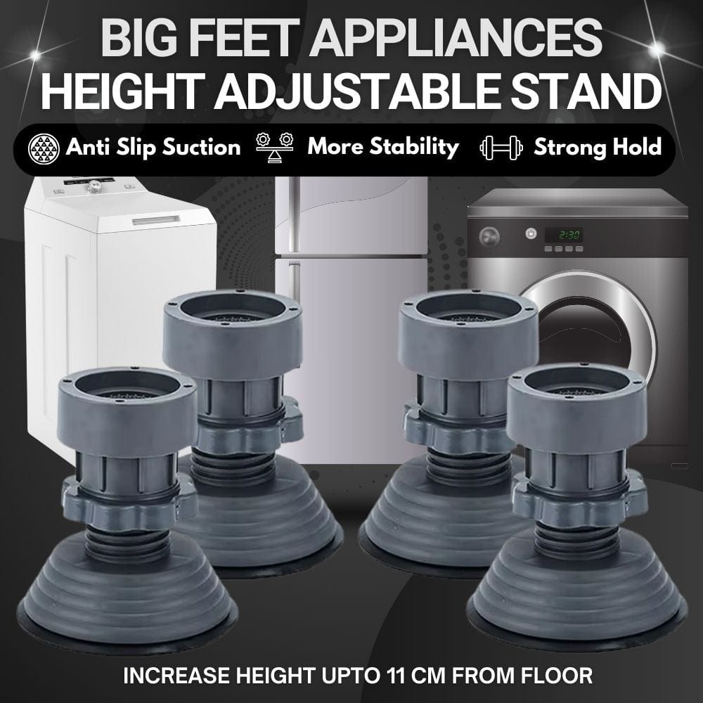 New Big Feet Adjustable Height Appliances FootPads (Pack Of 4)