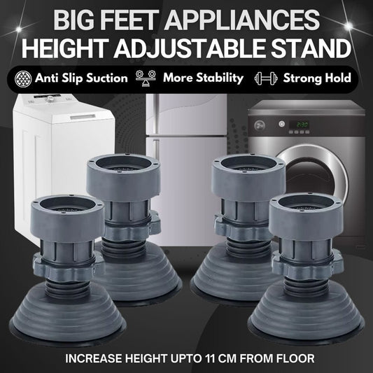 New Big Feet Adjustable Height Appliances FootPads (Pack Of 4)