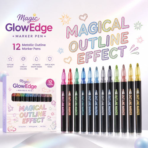Magic GlowEdge Marker Pen (12 Pens Set)