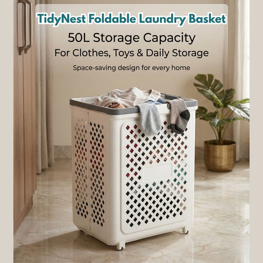 TidyNest Foldable Laundry Basket