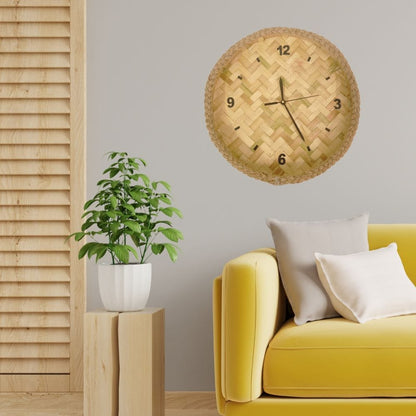 Handcrafted Bamboo Wall Clock