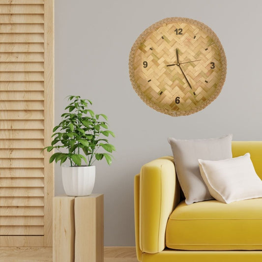 Handcrafted Bamboo Wall Clock