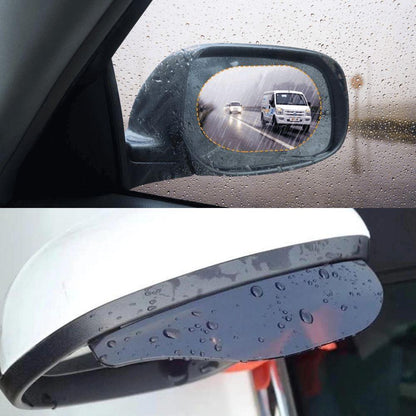 Monsoon Car Combo (2 Anti Fog Film + 2 Car Rain Protector Sticker)