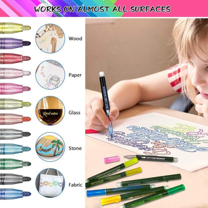 Magic GlowEdge Marker Pen (12 Pens Set)