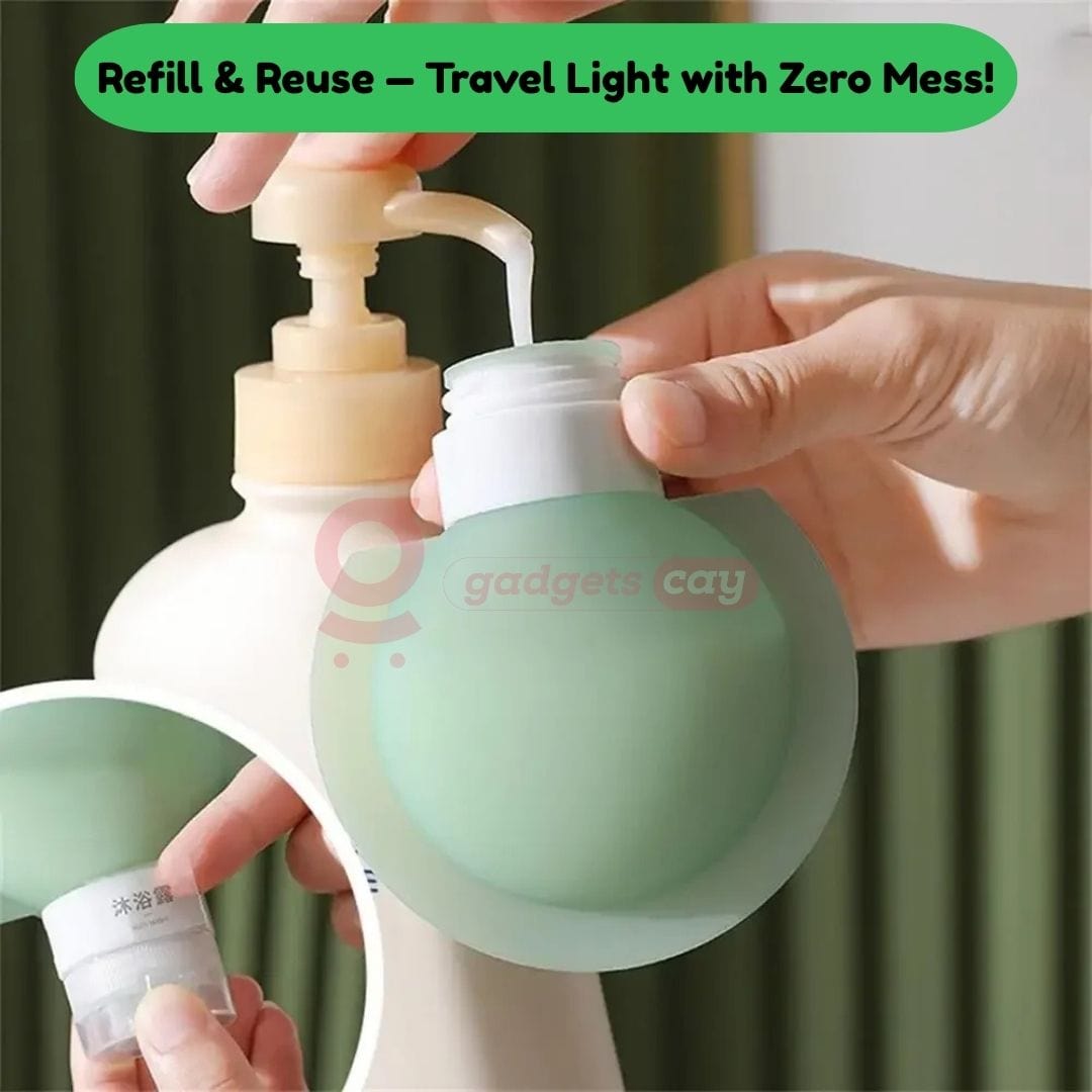 SquiGo™ Reusable Silicone Reusable Travel Tubes (Buy 3 Get 3 Free)