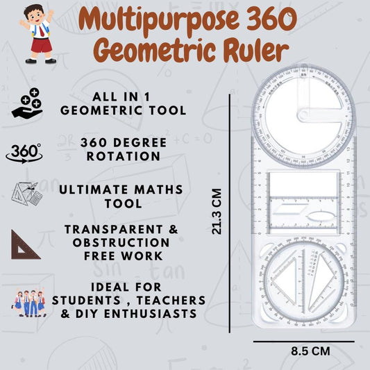 Multipurpose Geometric Ruler (Buy 1 Get 1 Free)