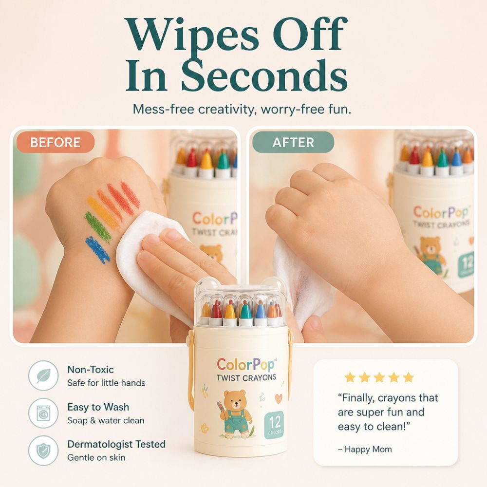 ColorPop™ Twist Crayons (12 Pcs)