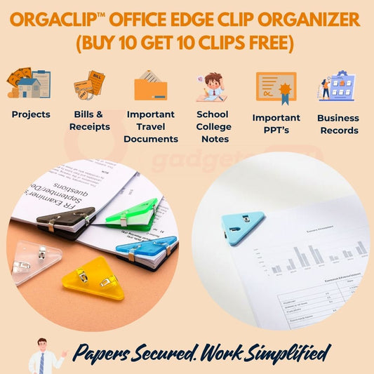 OrgaClip™ Office Edge Clip Organizer (Buy 10 Get 10 Clips Free)