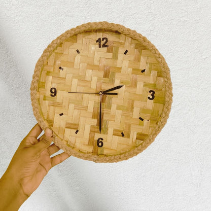 Handcrafted Bamboo Wall Clock