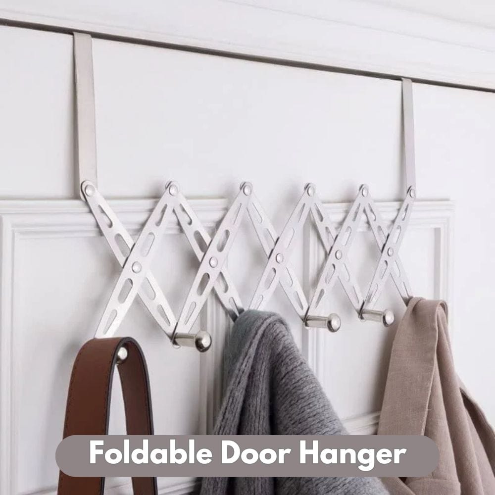 Foldable Utility Stainless Steel Door Hanger