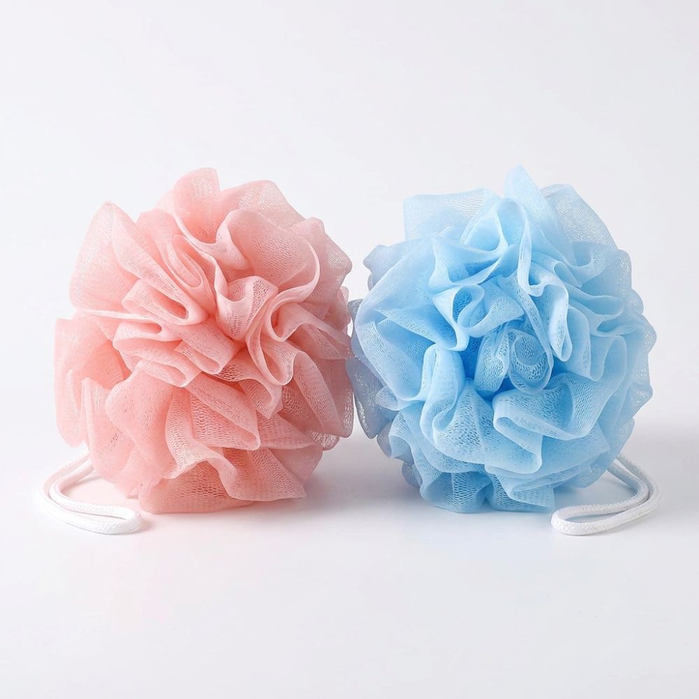 LatherBloom 2 In 1 Bath Spoung Loofah (Pack Of 2)
