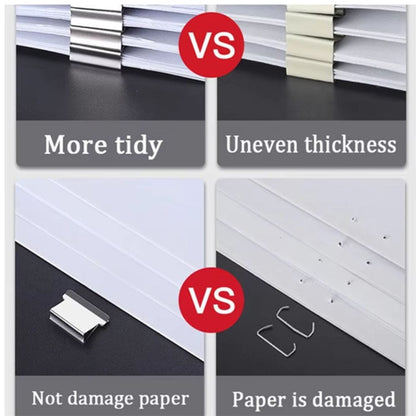 Reusable Punching Paper Binding Kit (2 Dispenser + 16 Reusable Clips)