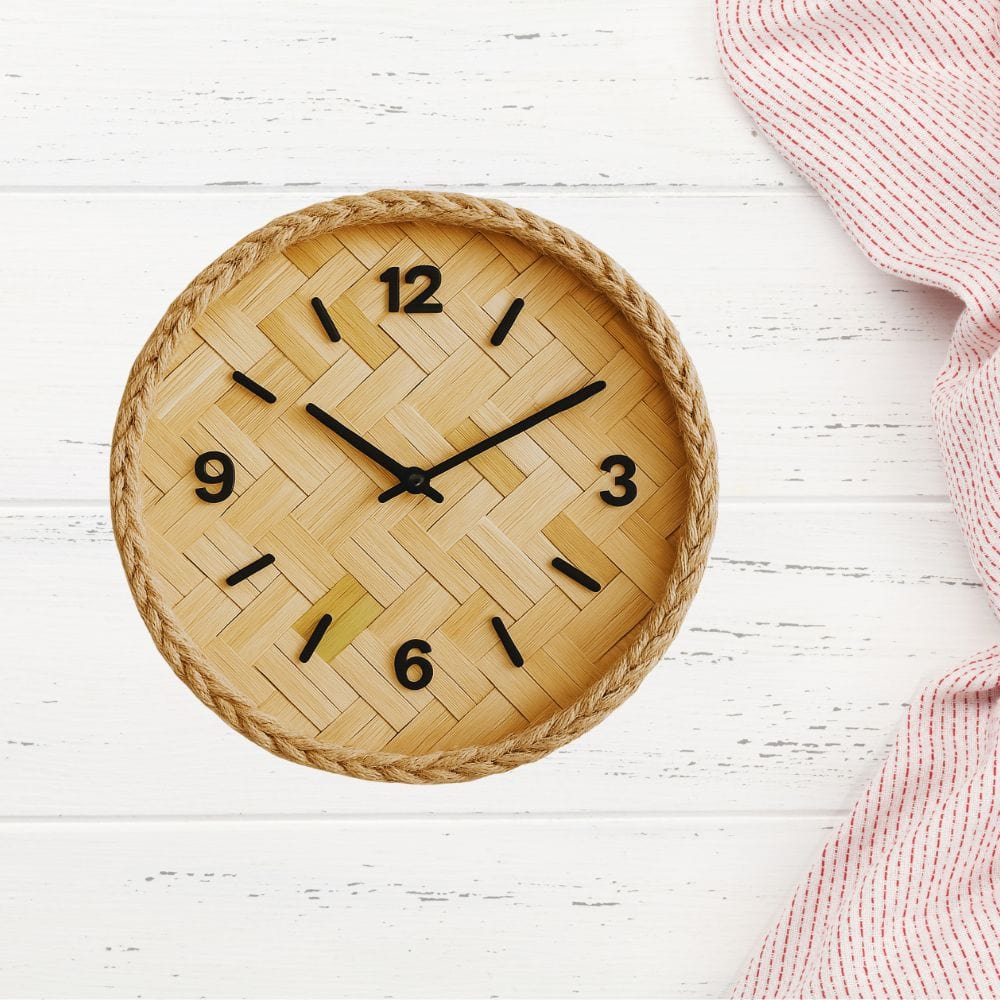 New Design Handcrafted Bamboo Wall Clock