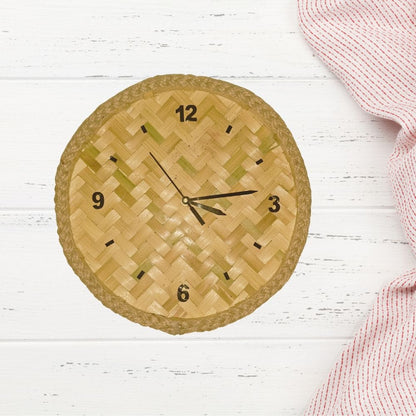 Handcrafted Bamboo Wall Clock