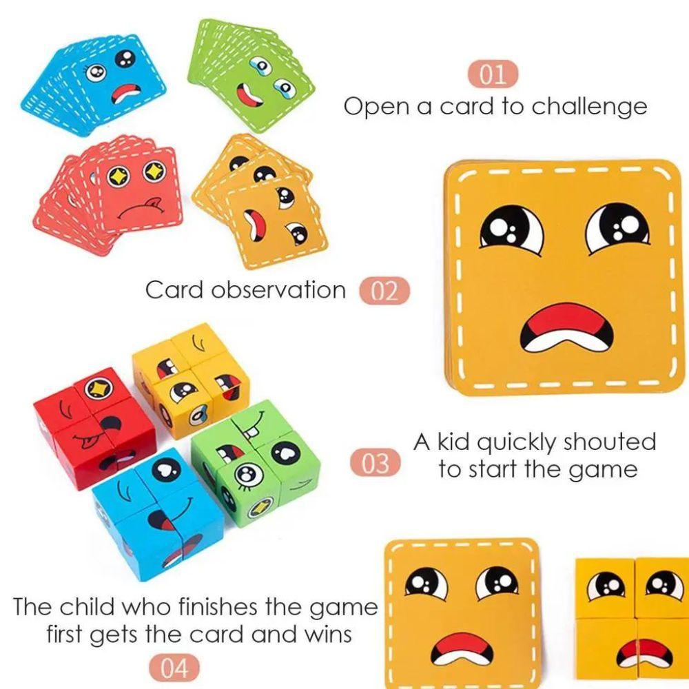 Crazy Puzzle Game For Kids ( 16 Blocks + 72 Playing Cards)