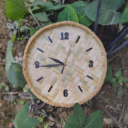 Handcrafted Bamboo Wall Clock