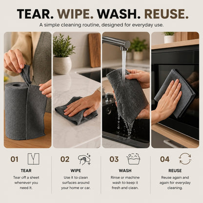 WipeRoll Reusable Cleaning Cloth | 4000 Times Washable | Buy 1 Get 1 Free