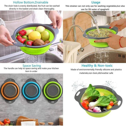 Kitchen Combo (Dough Wishker +Silicone Strainer+Stainless Steel Straws+ Jar Shaped Pouch)