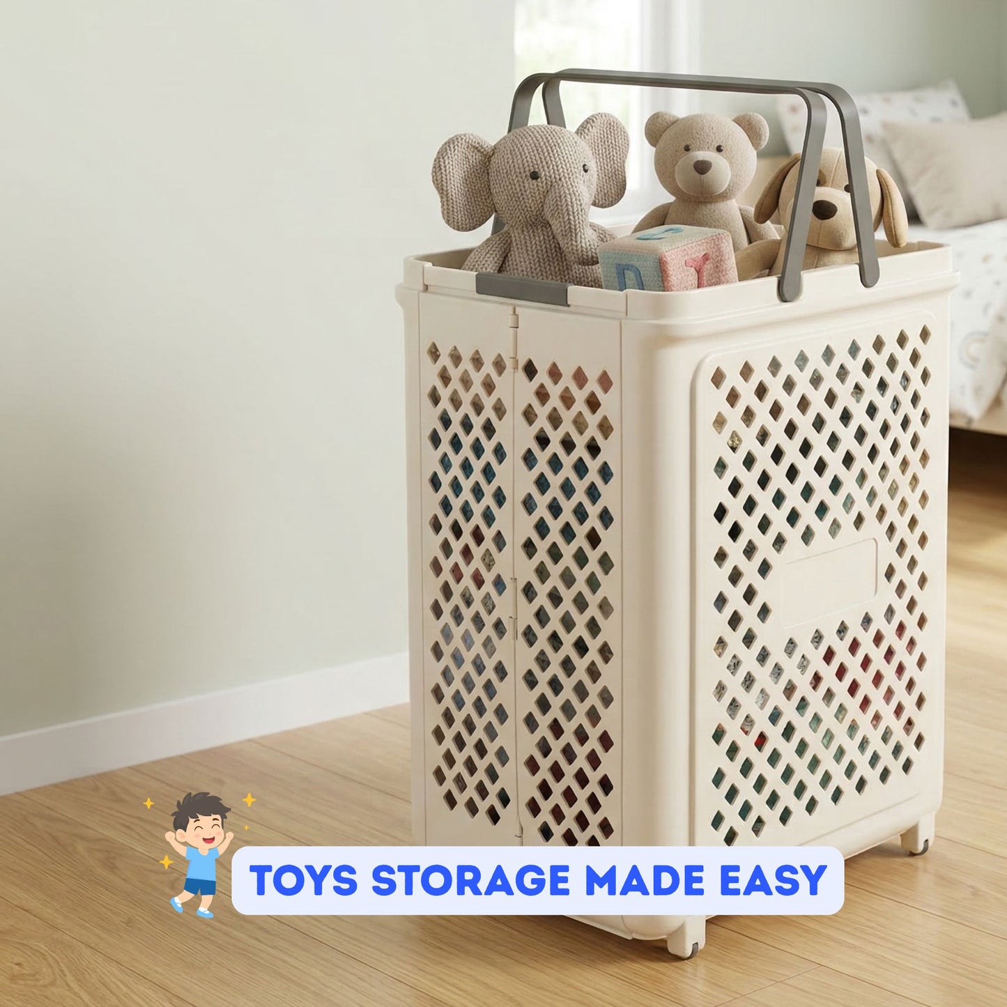 TidyNest Foldable Laundry Basket