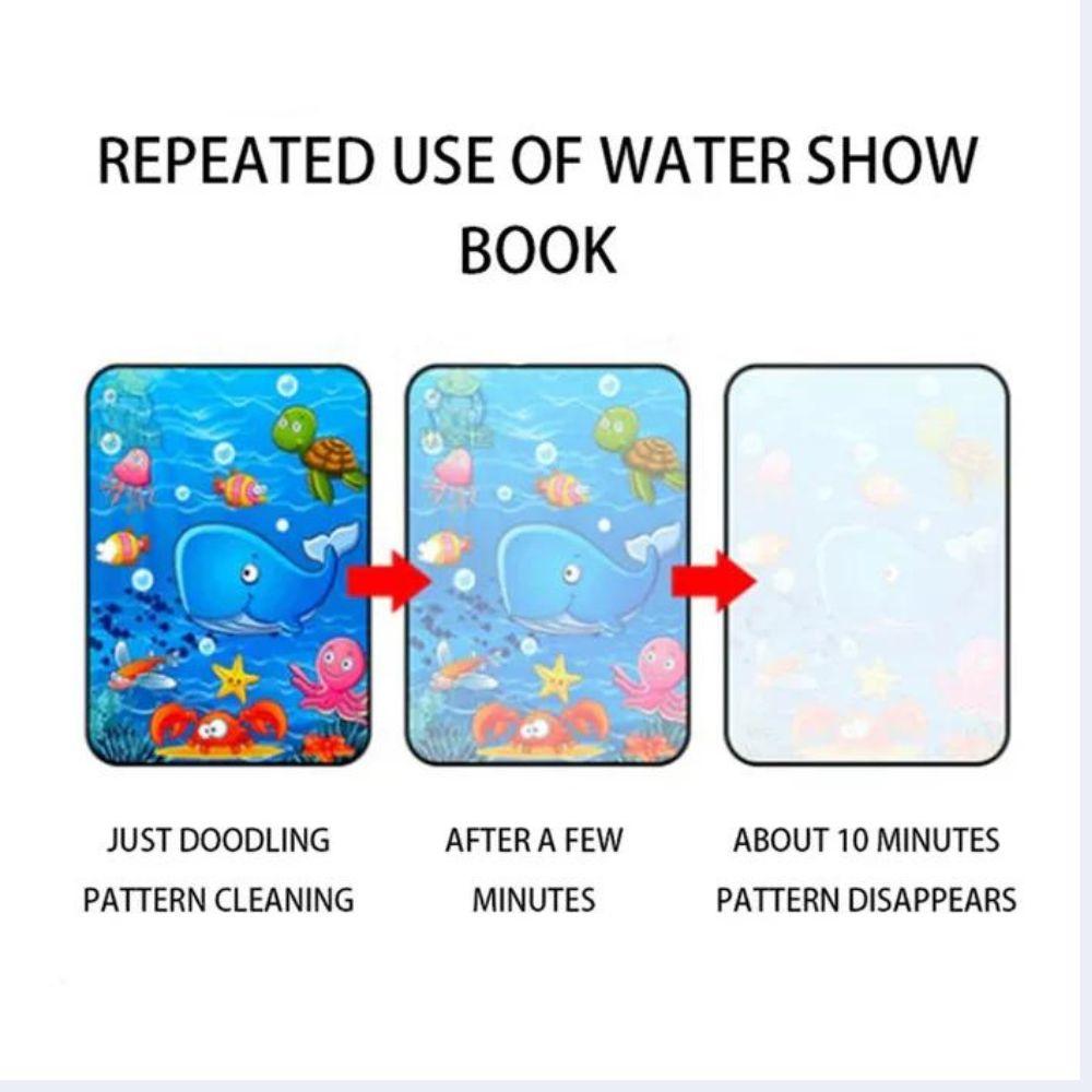 Reusable Magic Coloring Water Book (Pack Of 4 Books + 4 Pens)