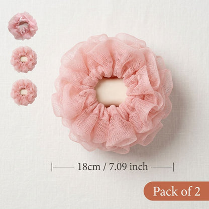LatherBloom 2 In 1 Bath Spoung Loofah (Pack Of 2)