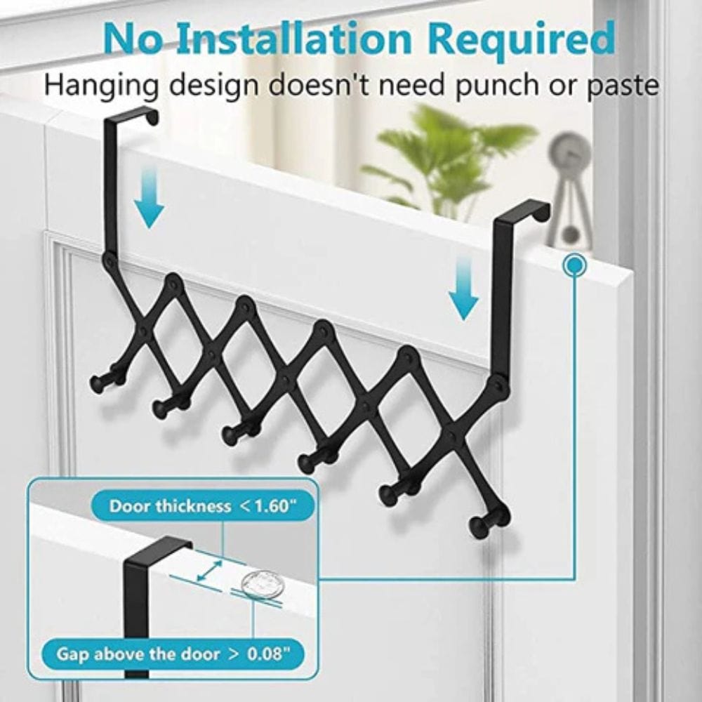 Foldable Utility Stainless Steel Door Hanger