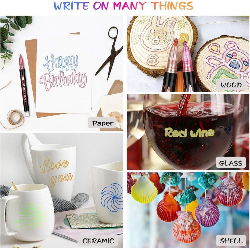 Magic GlowEdge Marker Pen (12 Pens Set)