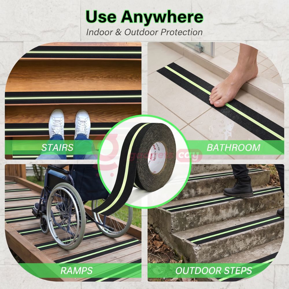GlowGrip Anti-Slip Saftey Strips Tape (45 CM X 5 Meter)