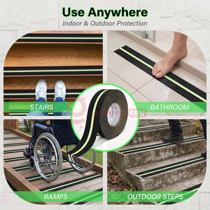 GlowGrip Anti-Slip Saftey Strips Tape (45 CM X 5 Meter)