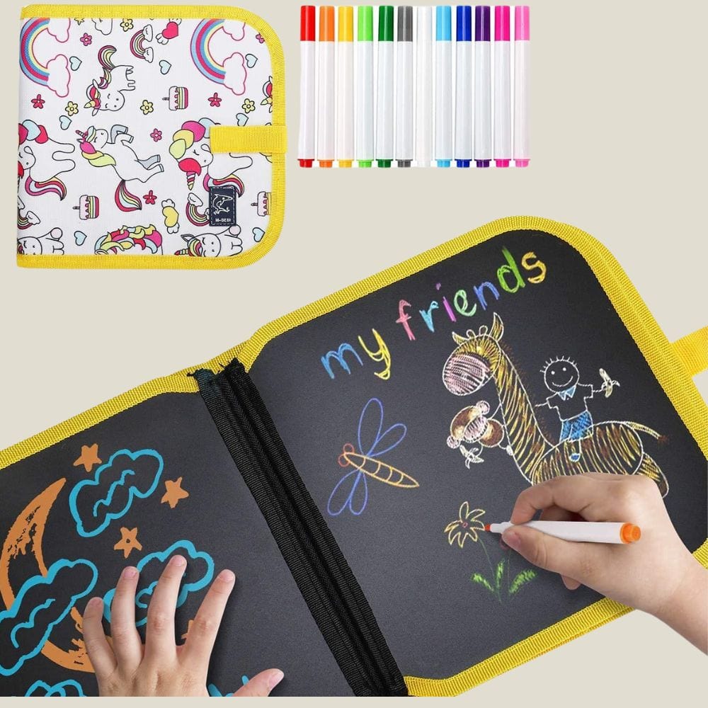 Reusable Doodle Book With 6 Color Water Pens
