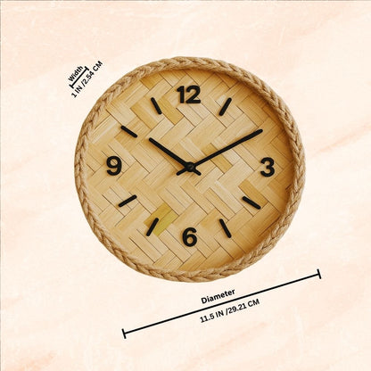 New Design Handcrafted Bamboo Wall Clock
