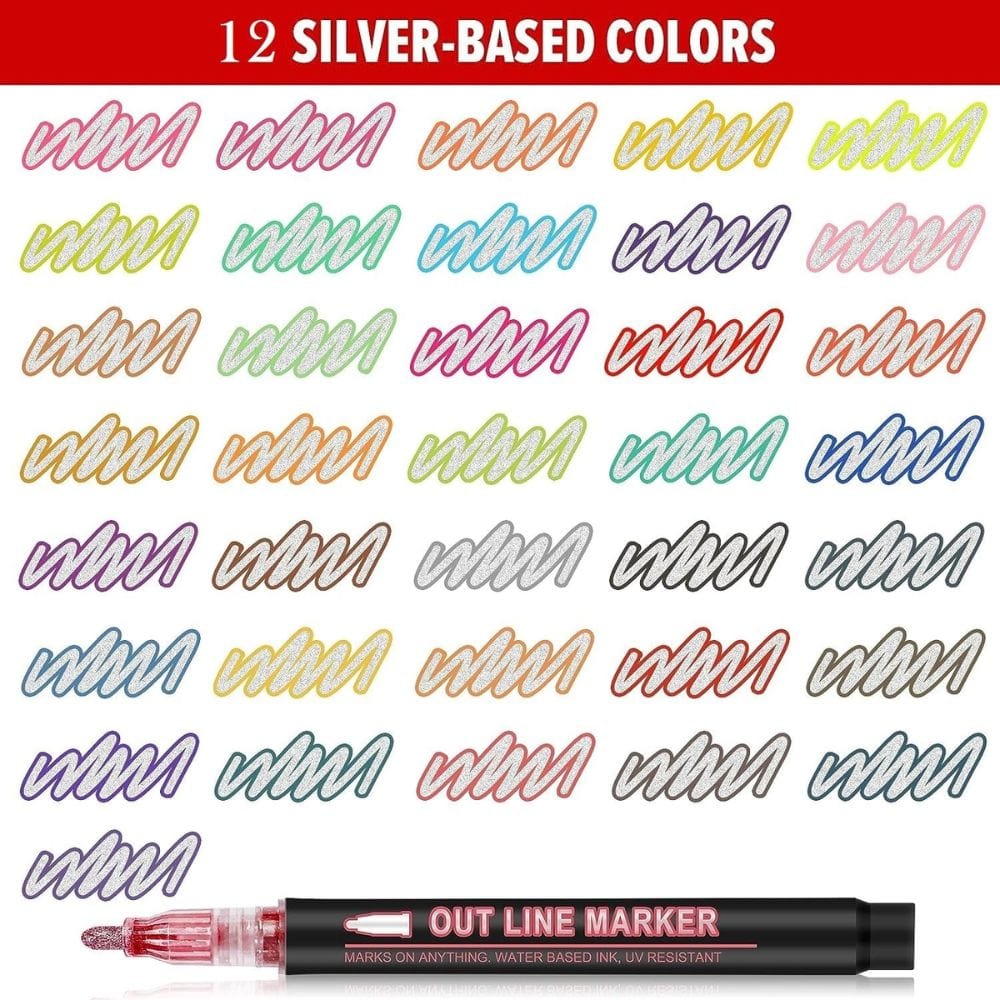 Magic GlowEdge Marker Pen (12 Pens Set)