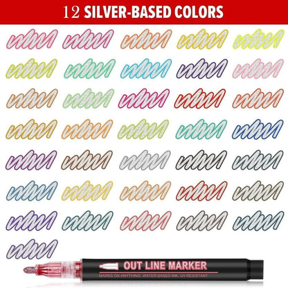 Magic GlowEdge Marker Pen (12 Pens Set)