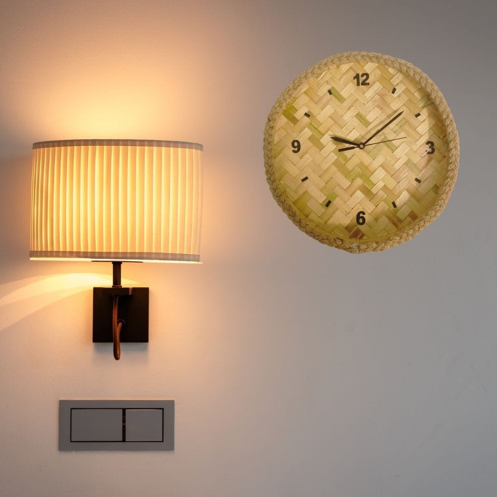 Handcrafted Bamboo Wall Clock